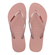 sagionara havaianas slim logo metallic roz photo