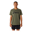 mployza asics big logo tee xaki photo