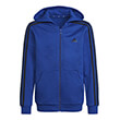 zaketa adidas performance essentials 3 stripes zip hoodie mple roya photo