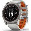 rolo garmin fenix 7x pro sapphire solar titanium with fog gray and ember orange photo