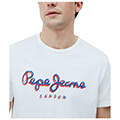 t shirt pepe jeans duncan overlapping letters pm507799 krem extra photo 2