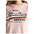 t shirt superdry vintage logo w1010255a anoixto roz melanze extra photo 2
