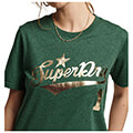 t shirt superdry ovin vintage script style coll w1010793a skoyro prasino melanze extra photo 1