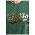 t shirt superdry ovin vintage script style coll w1010793a skoyro prasino melanze extra photo 2