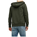 hoodie me fermoyar jack jones jjstamp 12211515 skoyro prasino extra photo 1