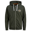 hoodie me fermoyar jack jones jjstamp 12211515 skoyro prasino extra photo 4
