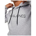 hoodie jack jones jjhugo flock 12211772 anoixto gkri melanze extra photo 2