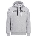 hoodie jack jones jjhugo flock 12211772 anoixto gkri melanze extra photo 4