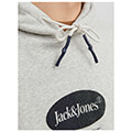 hoodie jack jones jordalston 12242197 anoixto gkri melanze s extra photo 2