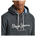 hoodie pepe jeans nouvel pm582521 skoyro prasino melanze l extra photo 2