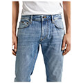 jeans pepe tapered mid rise pm207390mn52 anoixto mple extra photo 2