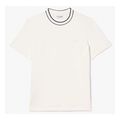t shirt lacoste pique stripe collar th8174 70v off white extra photo 4