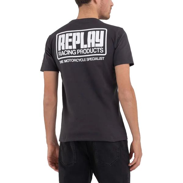 【REPLAY】★Panther T-Shirt★ Replay Graphic Logo Round Neck White T-Shirt | eBay