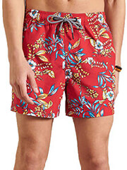 boxer superdry super 5s beach volley m3010046a floral kokkino l photo