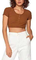 crop top guess addy halter o1bc09rb00p kafe photo