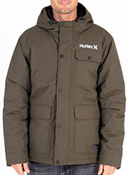 mpoyfan hurley idyllwild 3m parka h6n157f1ox cargo xaki photo