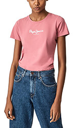 t shirt pepe jeans new virginia pl502711 roz photo