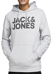 hoodie jack jones jjecorp logo 12152840 anoixto gkri melanze photo