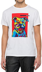 t shirt replay print with pitbull m6021 0002660 001 leyko photo