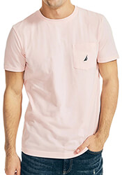 t shirt nautica pocket v25000 6ak anoixto roz photo