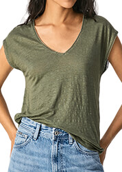top pepe jeans clementine pl505170 xaki photo