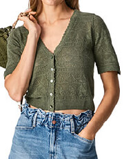 top pepe jeans phayton openwork pl701853 xaki photo