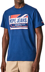 t shirt pepe jeans adelard flag and logo pm508223 mple photo