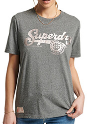 t shirt superdry ovin vintage script style coll w1010793a gkri melanze photo