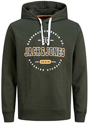 hoodie jack jones jjstamp 12211551 skoyro prasino photo