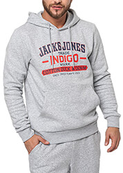 hoodie jack jones jjnewdenim 12210826 anoixto gkri melanze m photo