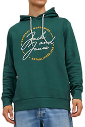 hoodie jack jones jorjerrys 12219670 skoyro prasino photo