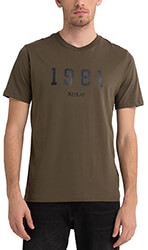 t shirt replay with print m6485 00022980p 238 skoyro xaki l photo