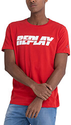 t shirt replay with lettering print m6469 0002660 555 kokkino xl photo