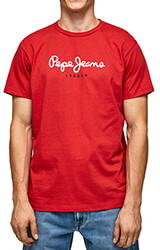 t shirt pepe jeans eggo n basic pm508208 kokkino photo