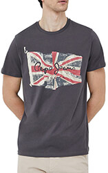 t shirt pepe jeans flag logo n pm508273 anthraki photo