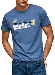 t shirt pepe jeans rafa with brushes logo pm508673 mple photo