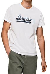 t shirt pepe jeans rafa with brushes logo pm508673 leyko l photo
