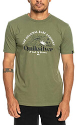 t shirt quiksilver sunset wave eqyzt07277 xaki l photo