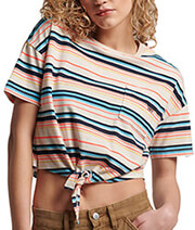 t shirt superdry ovin vintage boxy tie front w1011087a stripe polyxromo photo