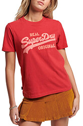 t shirt superdry ovin vl scripted coll w1011142a kokkino photo