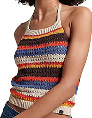 top superdry ovin vintage crochet halter w6011572a 70s rige polyxromo m photo
