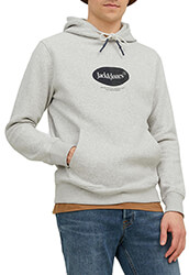 hoodie jack jones jordalston 12242197 anoixto gkri melanze s photo