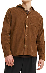 poykamiso jack jones jjkendrick cord overshirt 12236938 kafe photo