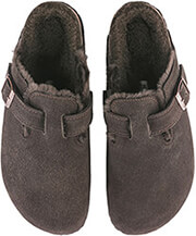 pantofles birkenstock boston vl shearling narrow 1020529 moka photo