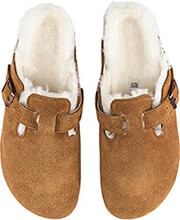 pantofles birkenstock boston vl shearling narrow 1001141 kafe photo