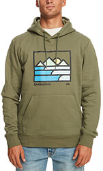 hoodie quiksilver landscape lines eqyft04832 xaki photo