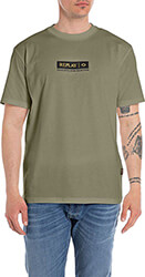t shirt replay with print m6755 0002660 408 xaki m photo