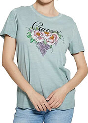 t shirt guess grape vine logo easy w4gi49k9sn1 prasino l photo