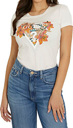 t shirt guess tropical triangle w4gi62j1314 krem xl photo