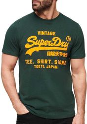t shirt superdry neon vintage logo m1011922a 27e skoyro prasino photo